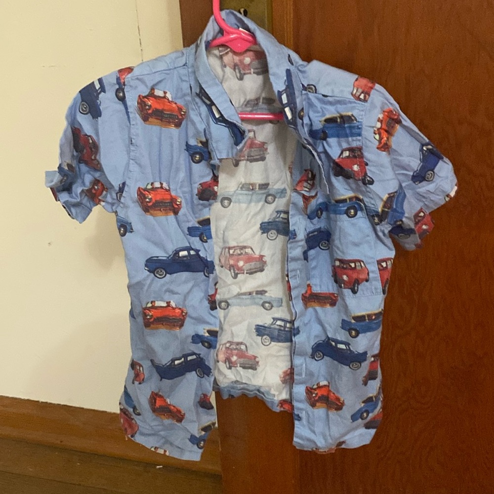 Boys dress shirt wrinkled from storage but never worn